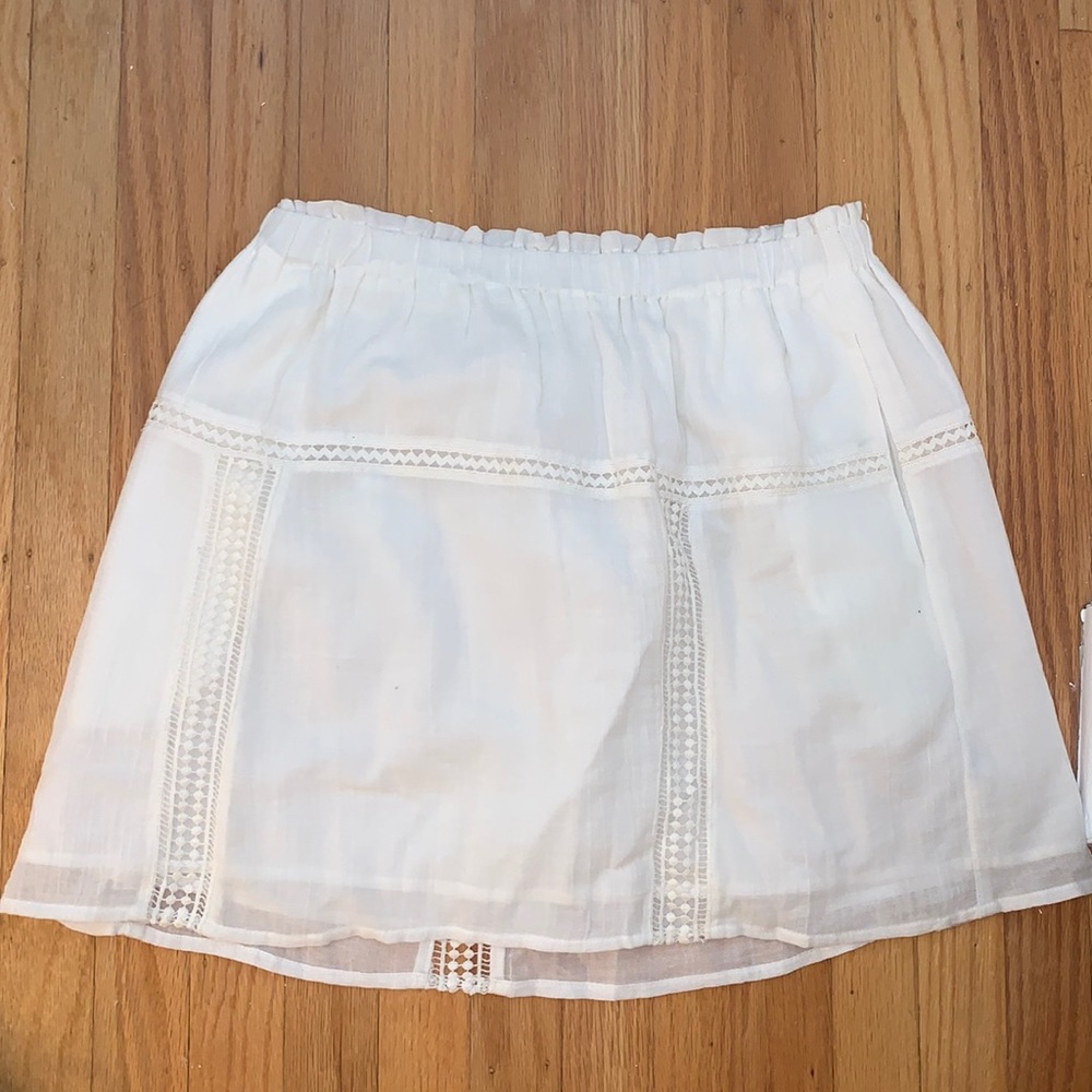 Madewell Cream Linen Skirt